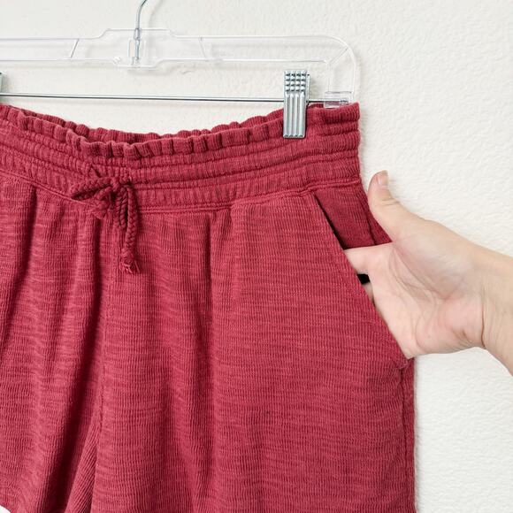 [Aerie] Red Endless Summer Shorts Summer Burgundy Lounge Sweatshorts Sz Medium M - Picture 9 of 12